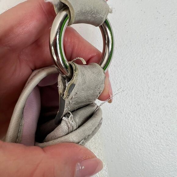 Coach White Kyra Bag Signature C Print Messenger Jacquard Fabric Crossbody READ - Picture 5 of 13